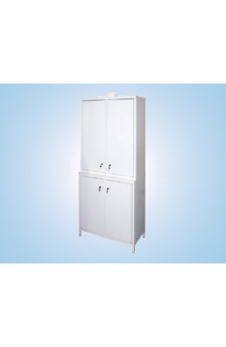Шкаф для реактивов 800 ШРМ-М (4 дверцы - металл, фланец 100 мм)