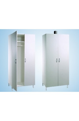 Шкаф лабораторный 800 ШР (для реактивов, 2 дверцы - меламин, фланец 100 мм)